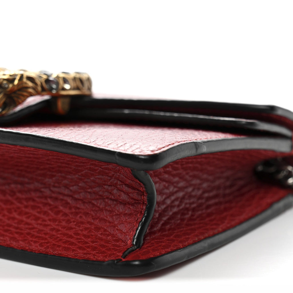 Calfskin Super Mini Dionysus Shoulder Bag Hibiscus Red