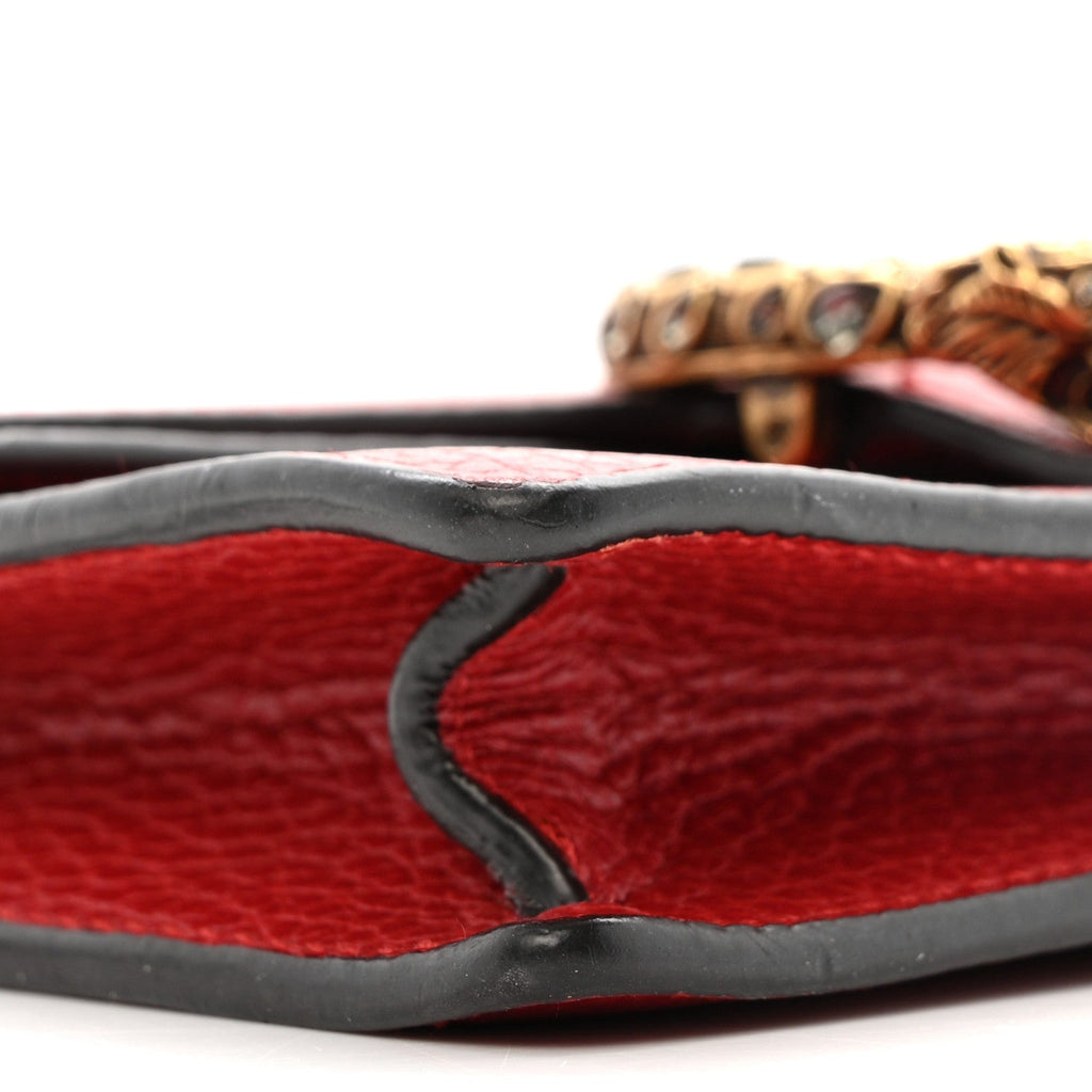 Calfskin Super Mini Dionysus Shoulder Bag Hibiscus Red
