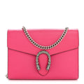 Dollar Calfskin Crystal Mini Dionysus Chain Wallet Box Pink