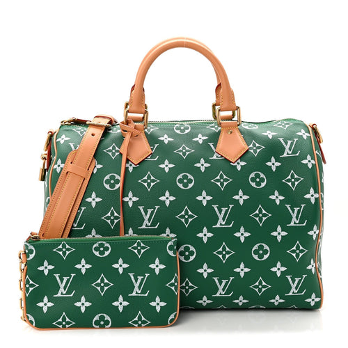 Calfskin Monogram Speedy P9 Bandouliere 40 Green