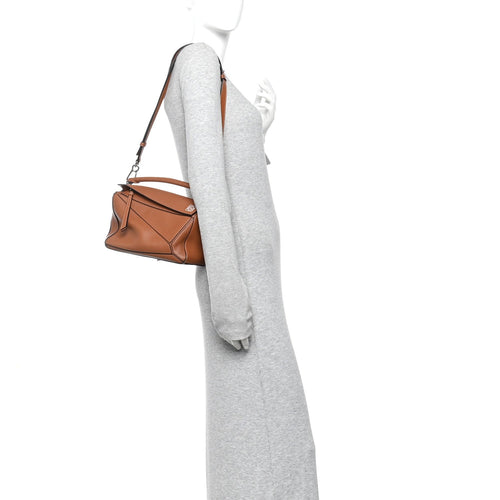 Calfskin Small Puzzle Bag Tan