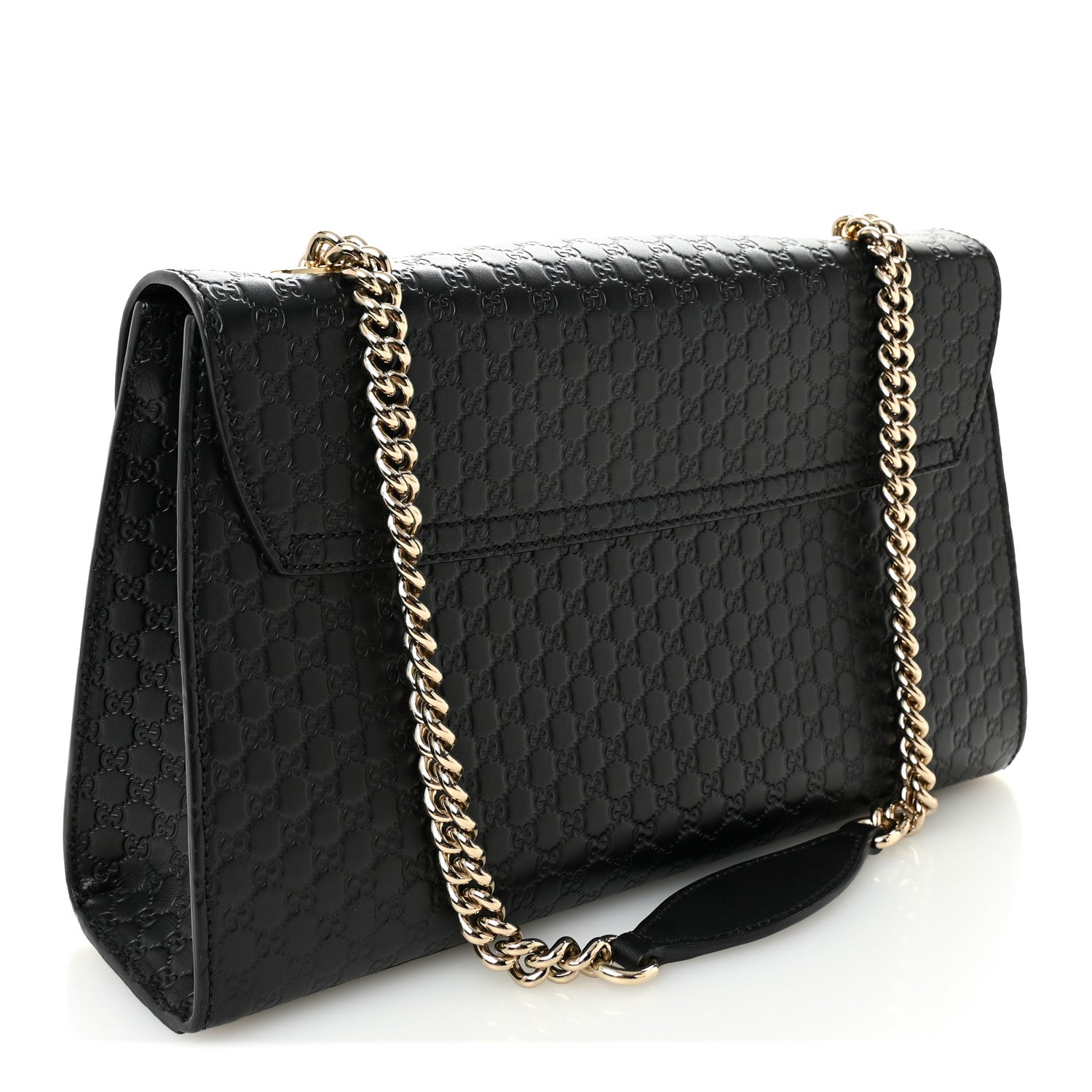 Microguccissima Medium Emily Chain Shoulder Bag Black