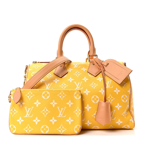 Calfskin Monogram Speedy P9 Bandouliere 25 Jaune Mat