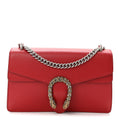 Dollar Calfskin Swarovski Crystal Small Dionysus Shoulder Bag Hibiscus Red