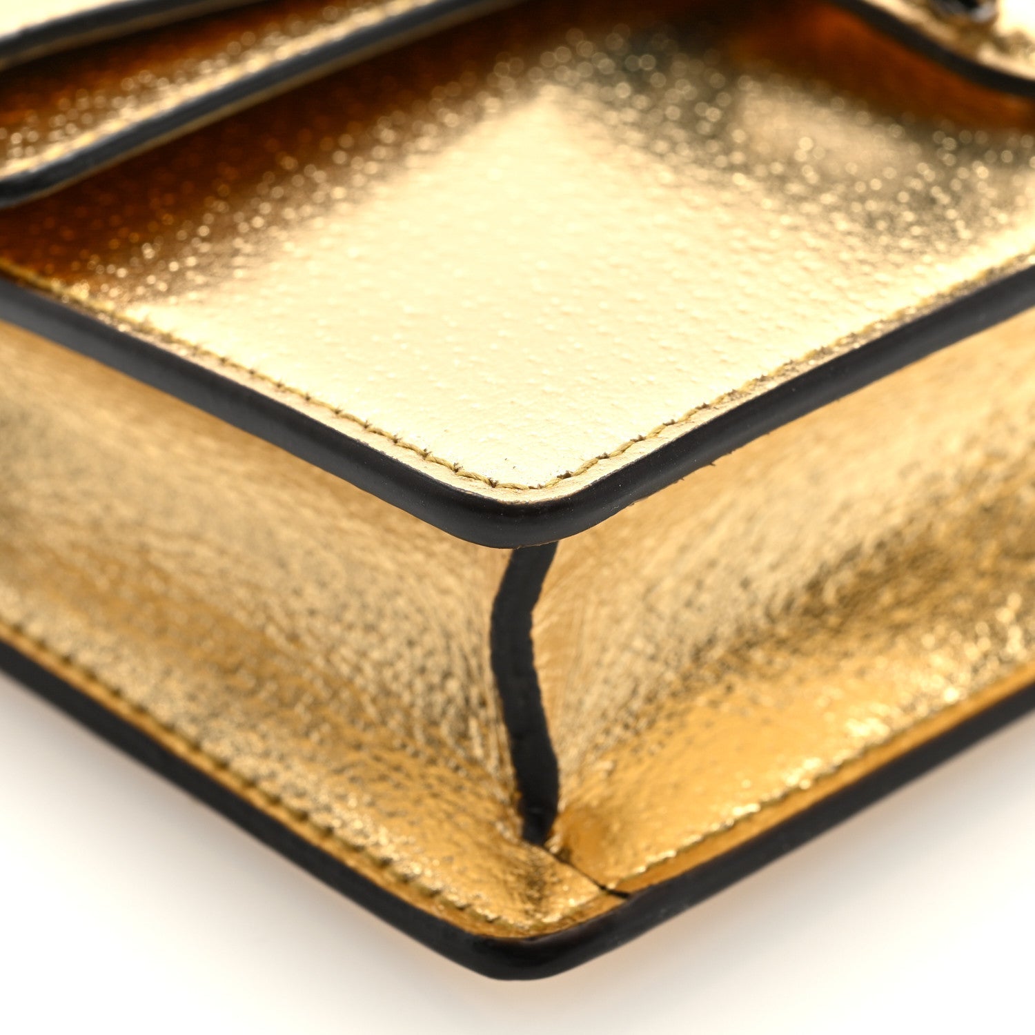 Metallic Calfskin Super Mini Dionysus Shoulder Bag Gold