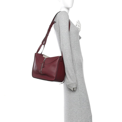 Calfskin Small Hammock Shoulder Bag Dark Red