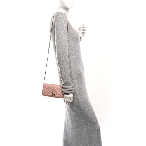Calfskin Matelasse GG Marmont Mini Bag  Perfect Pink