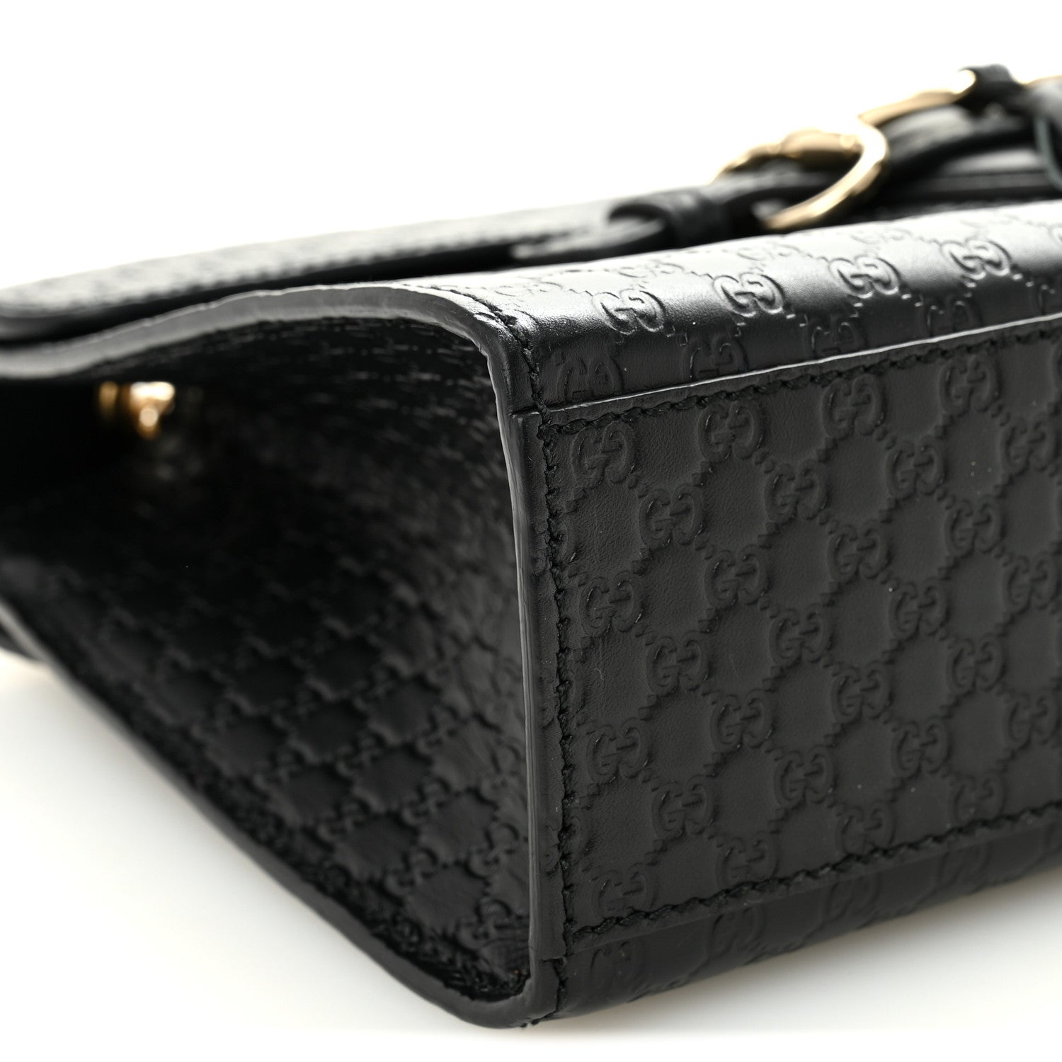 Microguccissima Medium Emily Chain Shoulder Bag Black