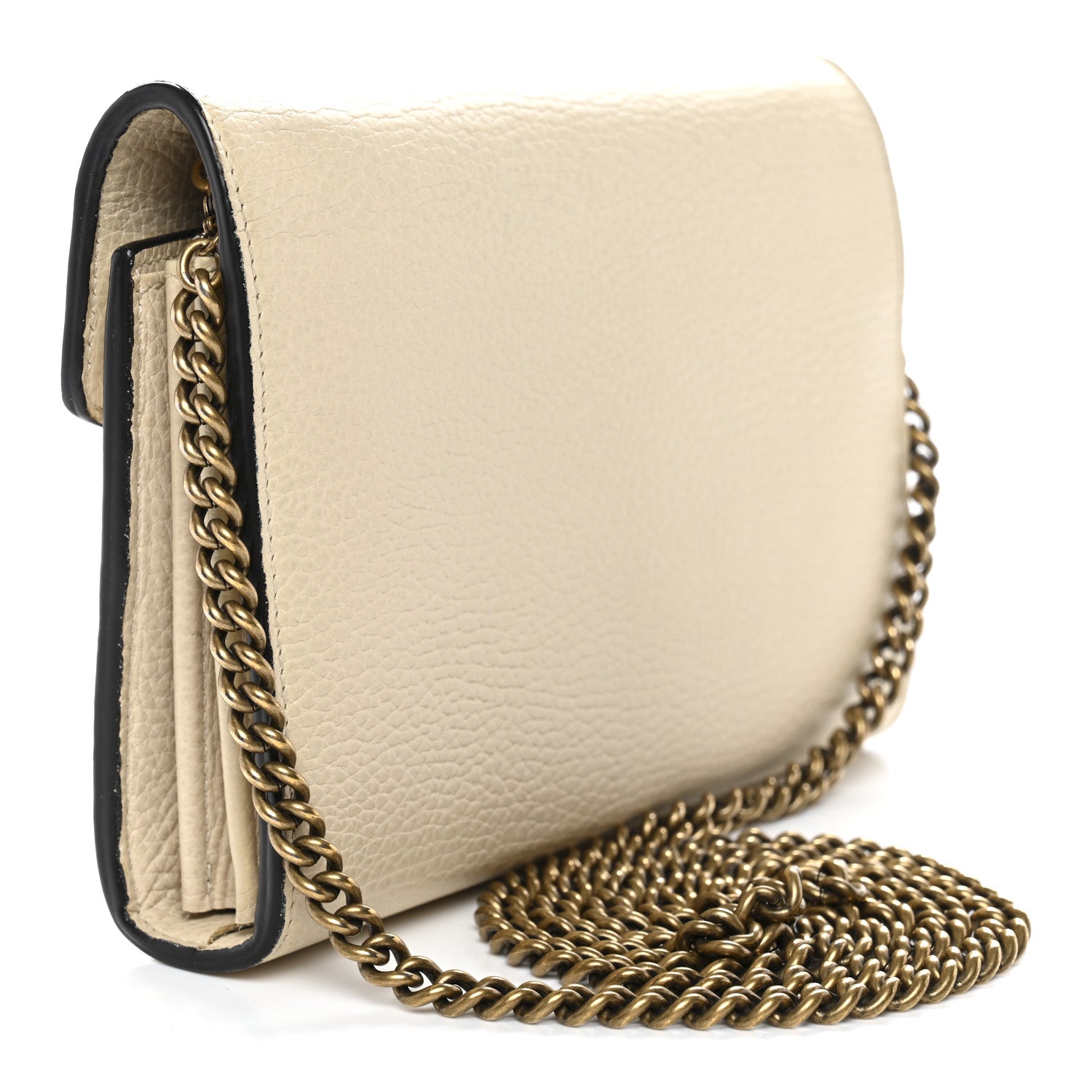 Calfskin Garden Dionysus Chain Wallet Off White