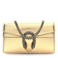 Metallic Calfskin Super Mini Dionysus Shoulder Bag Gold