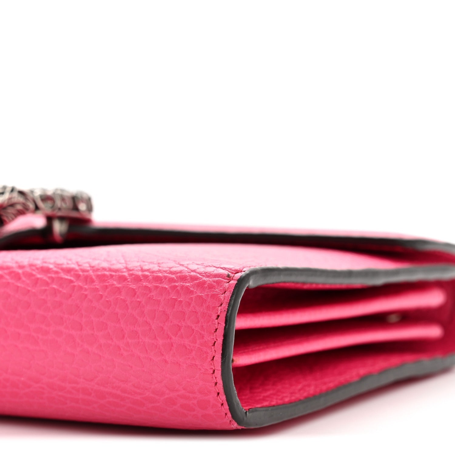 Dollar Calfskin Crystal Mini Dionysus Chain Wallet Box Pink
