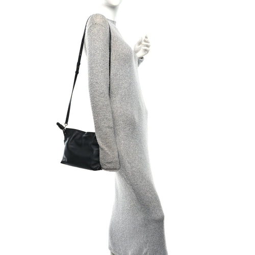 Calfskin Mini Flamenco Knot Clutch Black