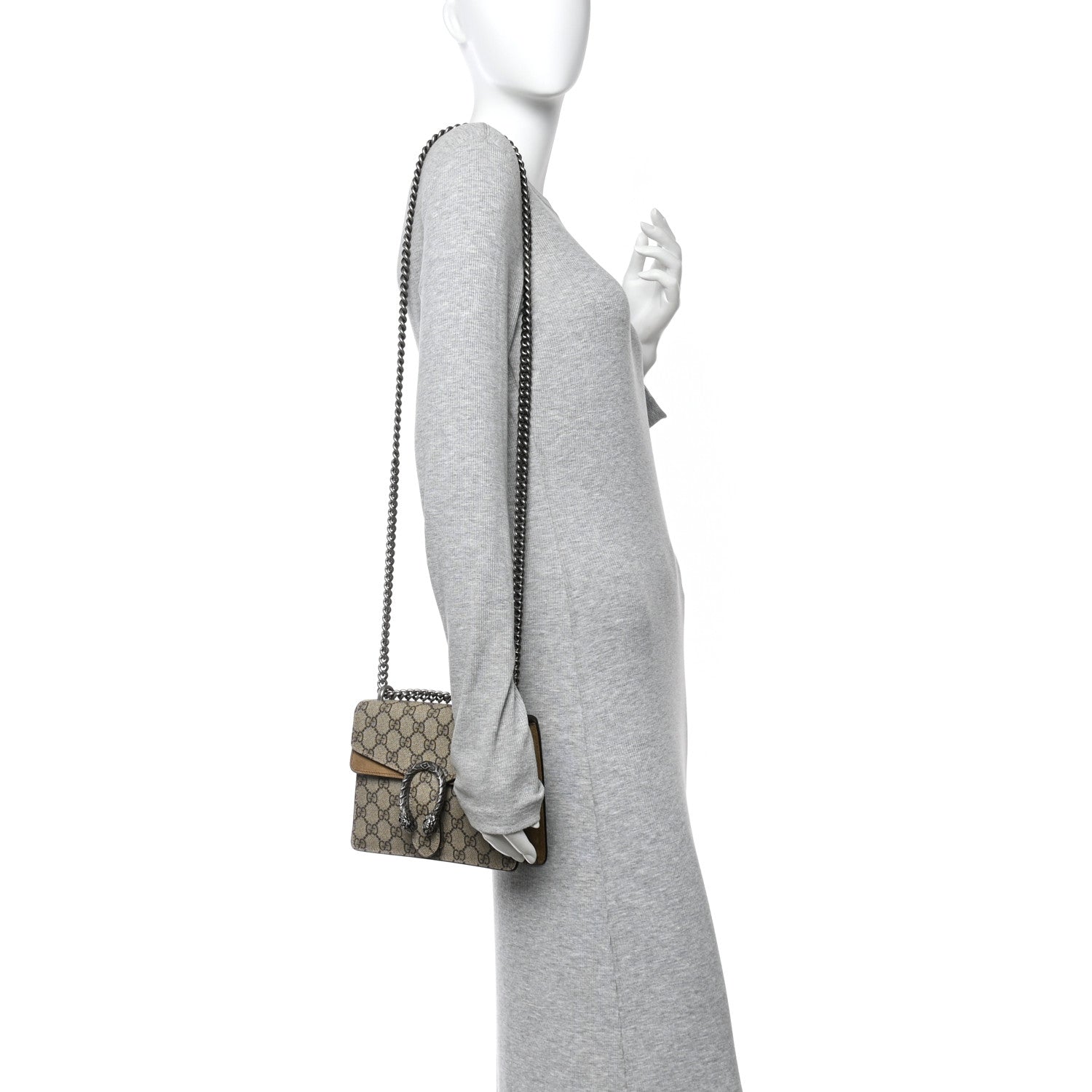 GG Supreme Monogram Mini Dionysus Shoulder Bag Taupe