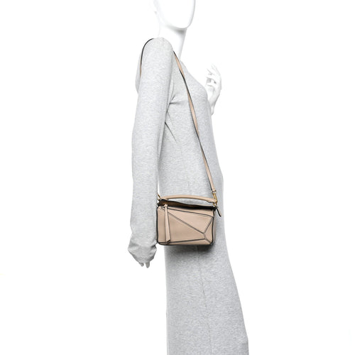 Calfskin Mini Puzzle Bag Sand
