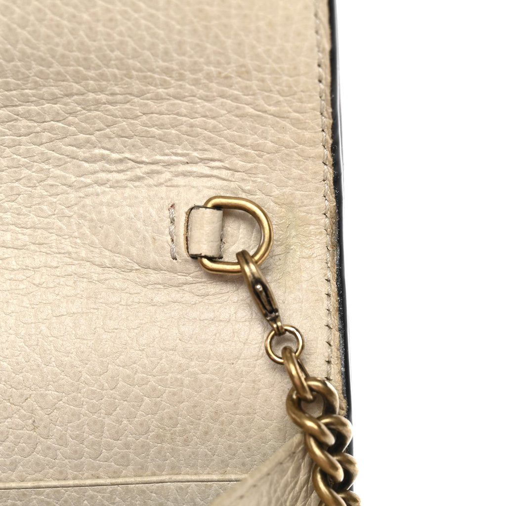 Calfskin Garden Dionysus Chain Wallet Off White