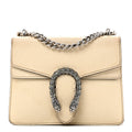 Textured Calfskin Crystal Mini Dionysus Shoulder Bag Mystic White