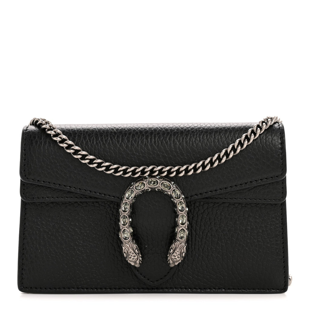 Calfskin Super Mini Dionysus Shoulder Bag Black