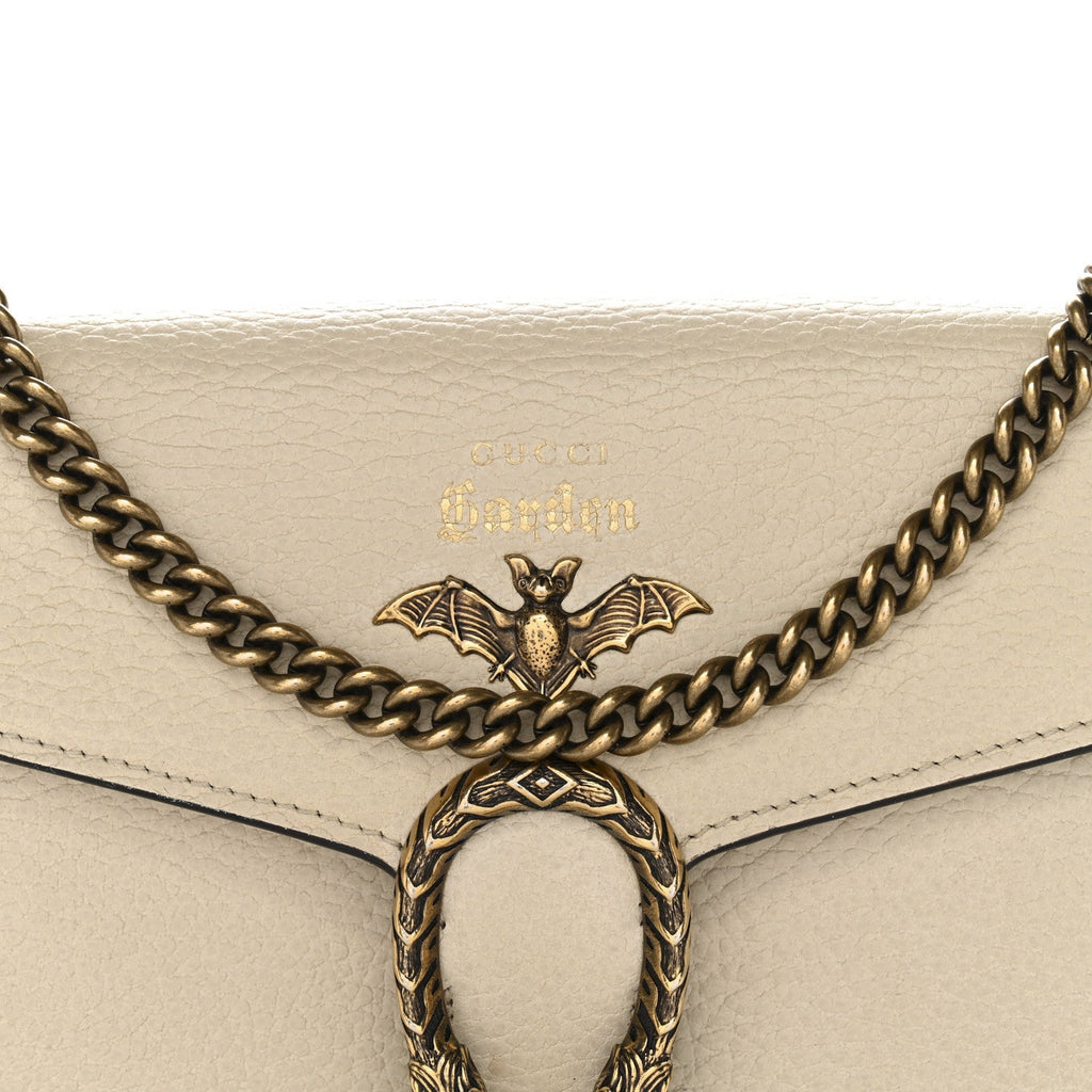 Calfskin Garden Dionysus Chain Wallet Off White