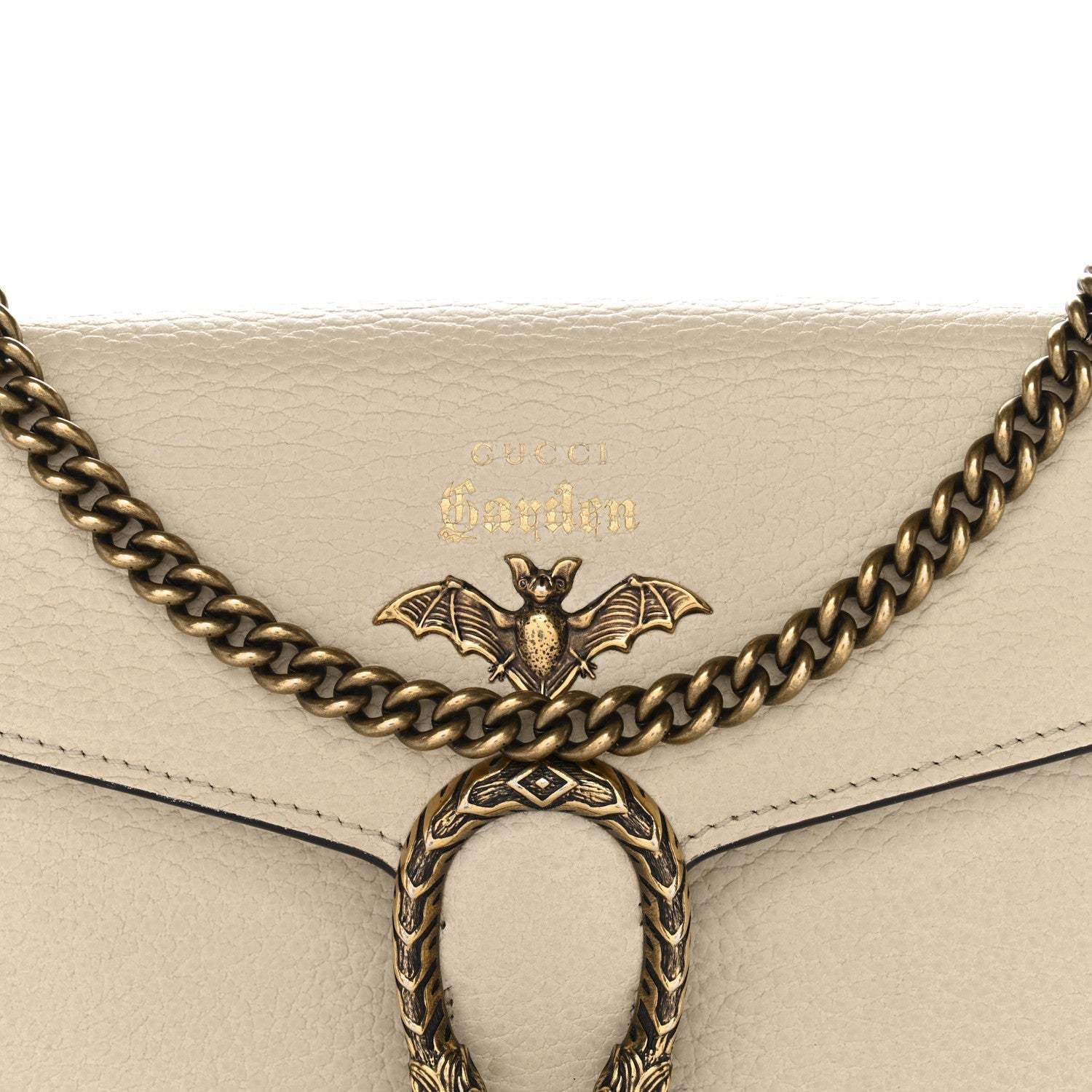 Calfskin Garden Dionysus Chain Wallet Off White