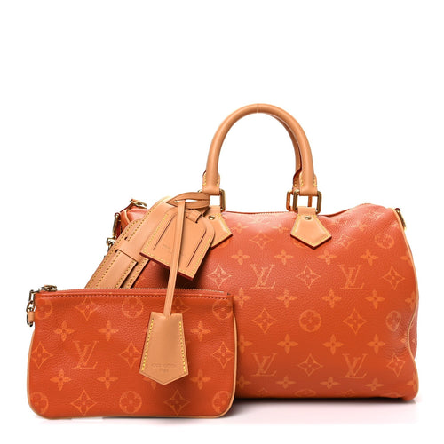 Calfskin Monogram Speedy P9 Bandouliere 30 Ocre