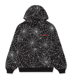 Sp5der Embroidered AOP Hoodie Black