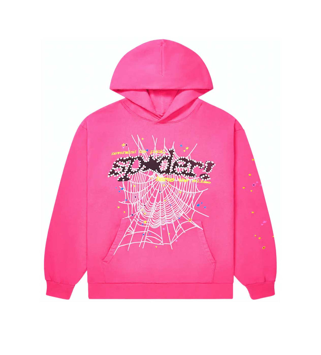 Sp5der P*nk Hoodie V2 Pink