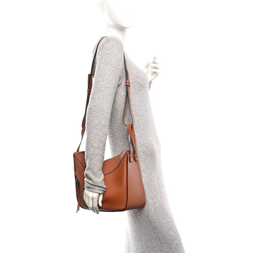 Calfskin Small Hammock Shoulder Bag Tan