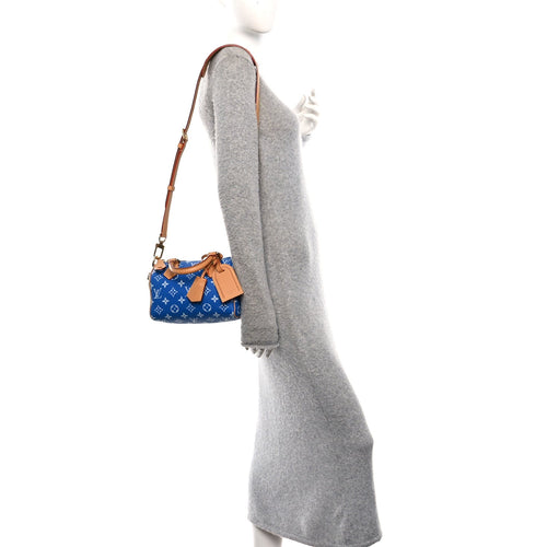 Calfskin Monogram Speedy P9 Bandouliere 20 Blue