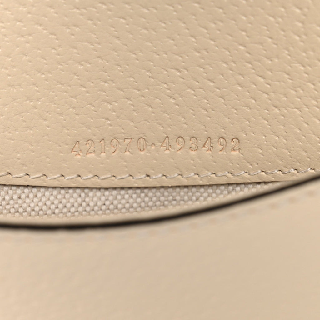 Textured Calfskin Crystal Mini Dionysus Shoulder Bag Mystic White