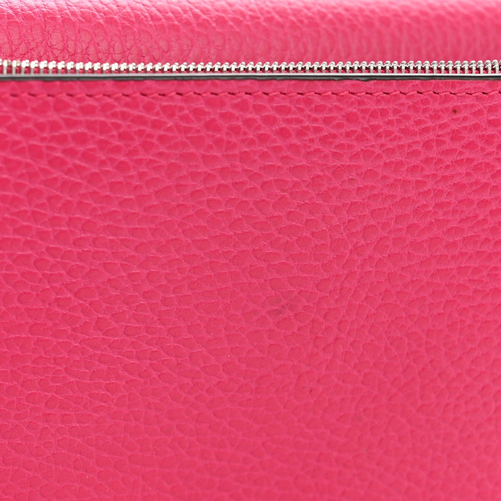 Dollar Calfskin Crystal Mini Dionysus Chain Wallet Box Pink