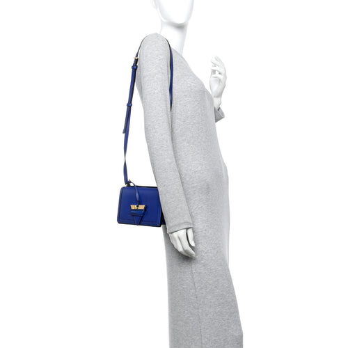 Calfskin Small Barcelona Shoulder Bag Royal Blue