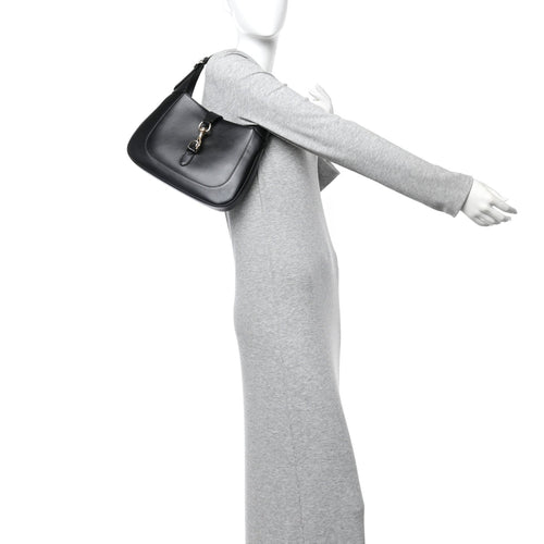 Calfskin Small Jackie Shoulder Bag Black