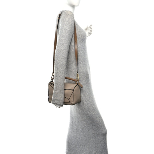 Calfskin Small Puzzle Bag Sand Mink