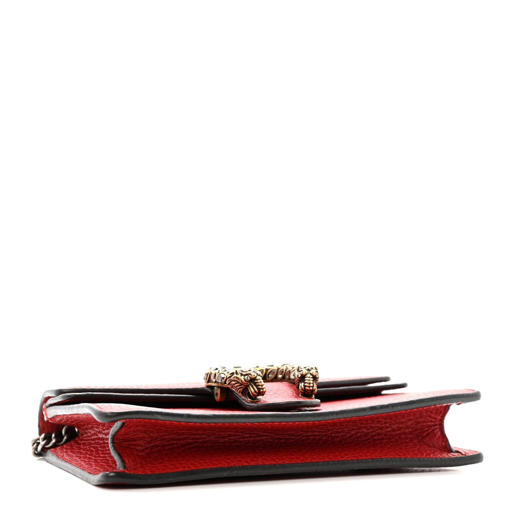 Calfskin Super Mini Dionysus Shoulder Bag Hibiscus Red