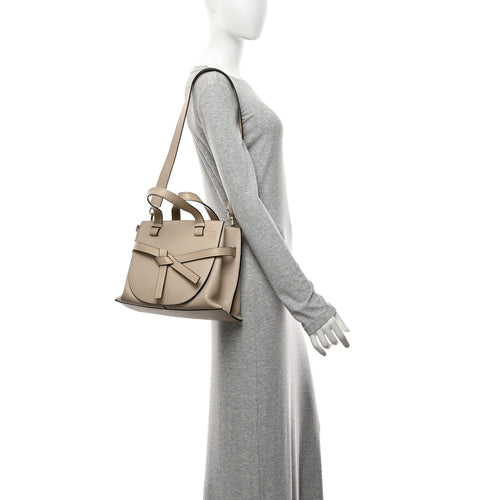 Calfskin Mini Gate Tote Light Oat